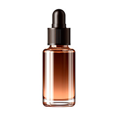 Fototapeta premium Glass dropper bottle for oil. Isolated on transparent background.