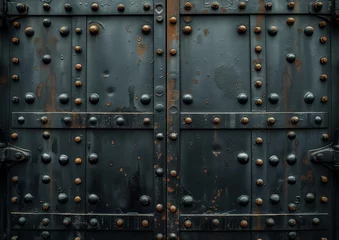 Cercles muraux Vielles portes old metal door