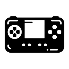 Game console icon symbol, flat illustration, white background