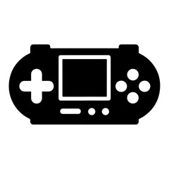 Game console icon symbol, flat illustration, white background