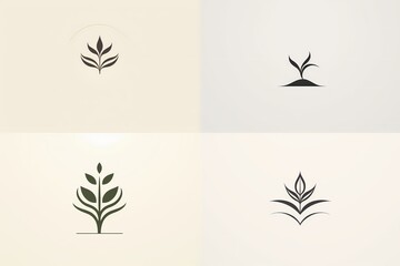 Fototapeta na wymiar A minimalist logo featuring a stylized representation of nature, combining simplicity with organic elements.