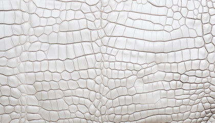 Naklejka premium White crocodile skin texture background.