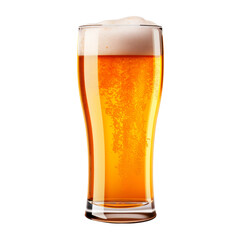 Glass of beer. Isolated on transparent background.