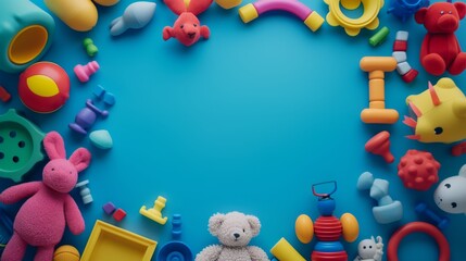 Obraz premium Baby kids toy frame background