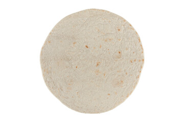 Tortilla isolated on white background