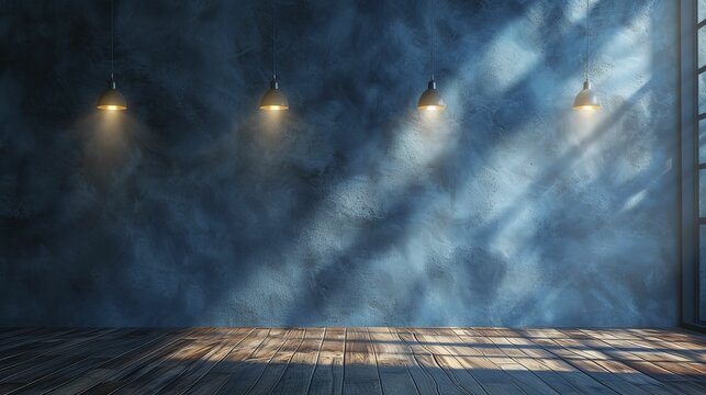 Fondo de pared azul con sombras y luces de ventana y suelo de madera. --ar 16:9 --stylize 250 --v 6 Job ID: 90ba82ef-e784-44f0-96ef-b5aa43b78bde