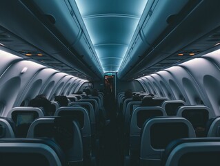 Commercial Flight Atmosphere linear perspective