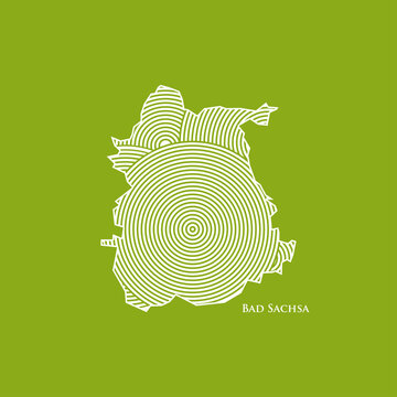 Bad Sachsa Map - World Map International vector template. German region silhouette vector illustration
