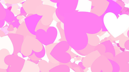 Fototapeta na wymiar Valentine pattern with pink hearts