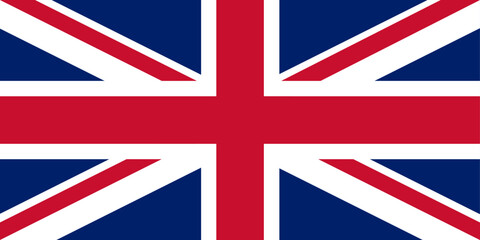 United Kingdom flag isolated in official colors and proportion correctly vector