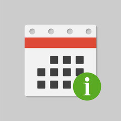 Icon calendar - popup message alert or error