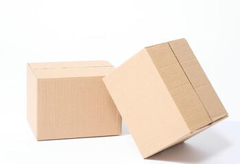Cardboard boxes without inscriptions for sending, parcels, moving, gift