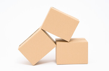Cardboard boxes without inscriptions for sending, parcels, moving, gift