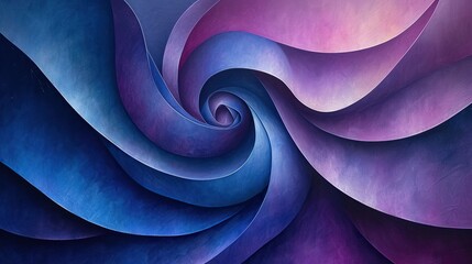 Abstract background 3D, shiny plastic waves with purple blue textures