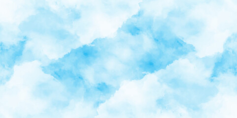 Blue sky with cloud .Beautiful blue sky with white clouds .bright cloud cover in the sun calm clear winter air background .gradient light white background.	