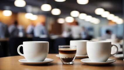 Obraz premium cup of coffee on the street