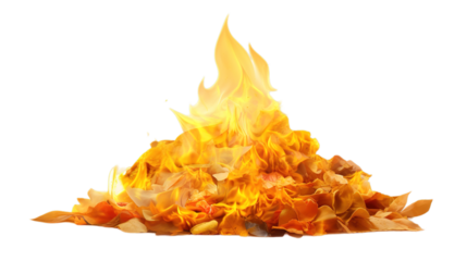 Holika Dahana isolated on transparent background, Generative ai.