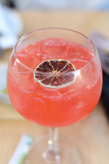 fresh cocktail with grapefruit 