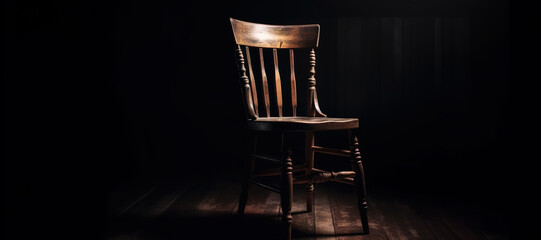 wooden chair with dim light 26