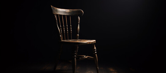 wooden chair with dim light 15