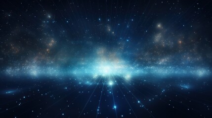 Fototapeta premium Abstract Particle Moving In The Sci-fi Space Wallpaper, Background