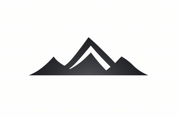 An abstract representation of a mountain range forming a minimalist logo, suggesting stability and growth.