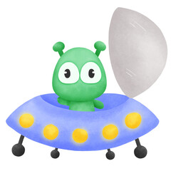 Alien and UFO © Pen