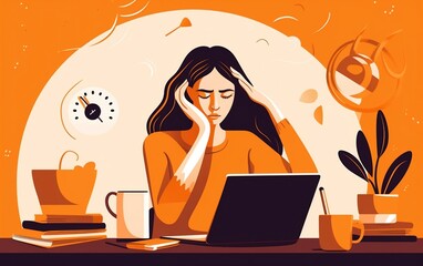 Woman Sitting in Front of Laptop Computer