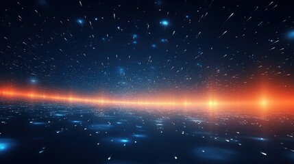 Abstract Particle Moving In The Sci-fi Space Wallpaper, Background