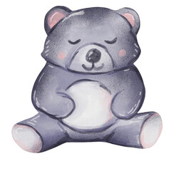 watercolor teddy bear transparent png