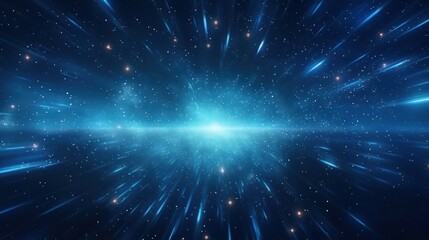 Fototapeta premium Abstract Particle Moving In The Sci-fi Space Wallpaper, Background