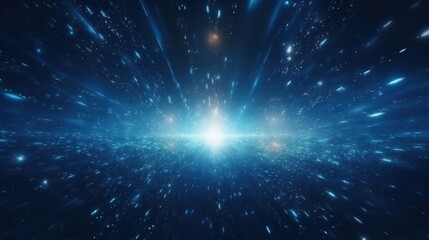 Abstract Particle Moving In The Sci-fi Space Wallpaper, Background