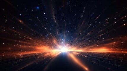 Fototapeta na wymiar Abstract Particle Moving In The Sci-fi Space Wallpaper, Background