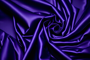 Luxurious Elegance Shimmering Purple Satin Fabric with Rippled Texture