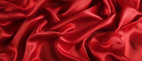 Obraz premium Red satin fabric background