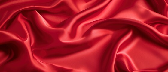 Obraz premium Shiny red satin fabric background