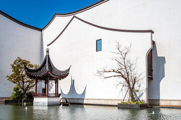 Chinese traditional Hui-style building courtyard and shape