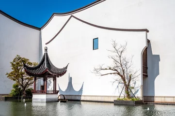 Gordijnen Chinese traditional Hui-style building courtyard and shape © youm
