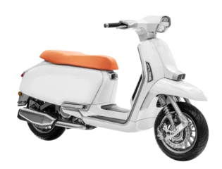 Foto op Plexiglas White retro scooter © Ratchapon