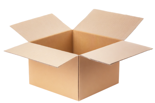 cardboard box isolated on transparent background