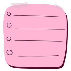 Sticky Note Pink set1