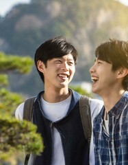 Fototapeta premium 笑顔の若い男性