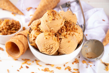 Caramelized onion ice cream