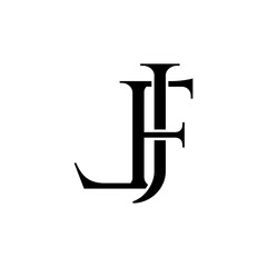 lfj typography letter monogram logo design