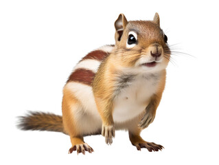 Chipmunk, isolated on a transparent or white background