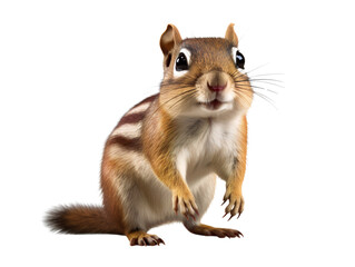 Chipmunk, isolated on a transparent or white background