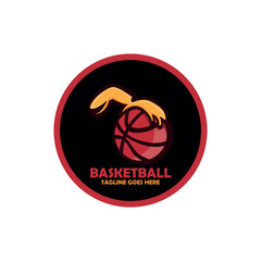 illustration of a basketball logo
