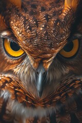 close up of a owl