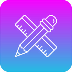 Ruler And Pencil Icon