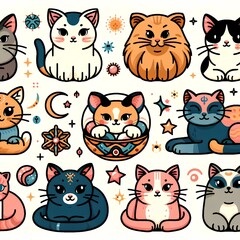 Fototapeta premium kitten vector image